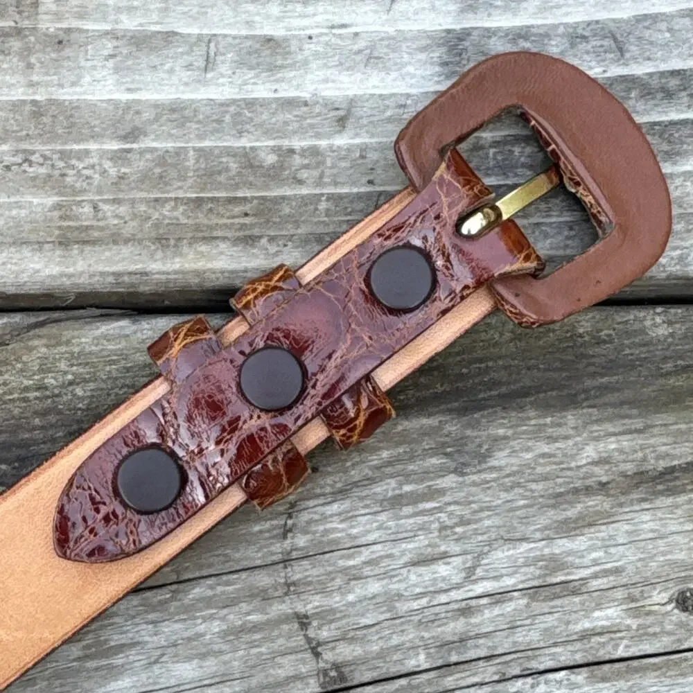 Vtg WEHMEIER'S New Orleans Luxury Louisiana Select Wild Alligator Belt Size 28